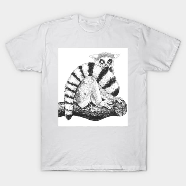 Lemur drawing T-Shirt by katerinamk